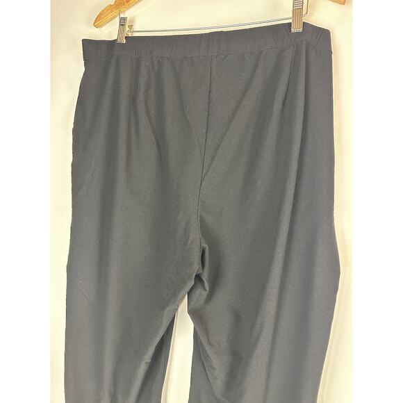 Eileen Fisher Washable Stretch Crepe Pants Full Length Blk Pockets Plus Size 3X - Picture 7 of 9